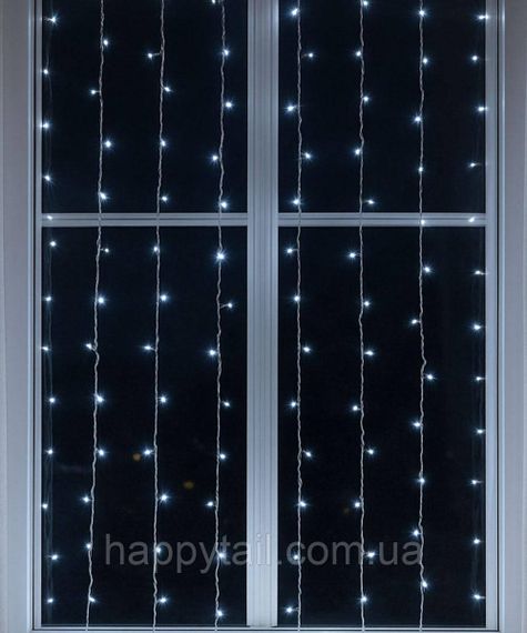 Новорічна гірлянда штора 1,5х1,5 м 64 LED білий провід Білий ZWM1564LEDW | Зображення 1