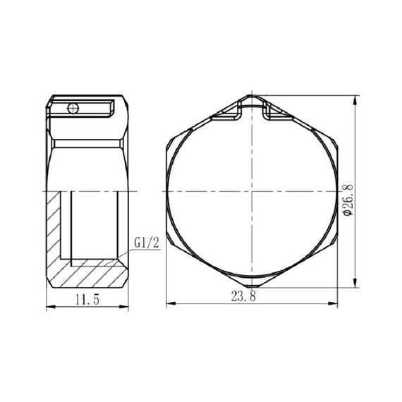 Заглушка Thermo Alliance Forte 1/2" НР хром SF353H15 | Зображення 1