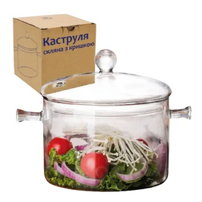 Каструля скло 1,5л з кришкою 30050-1 S&T