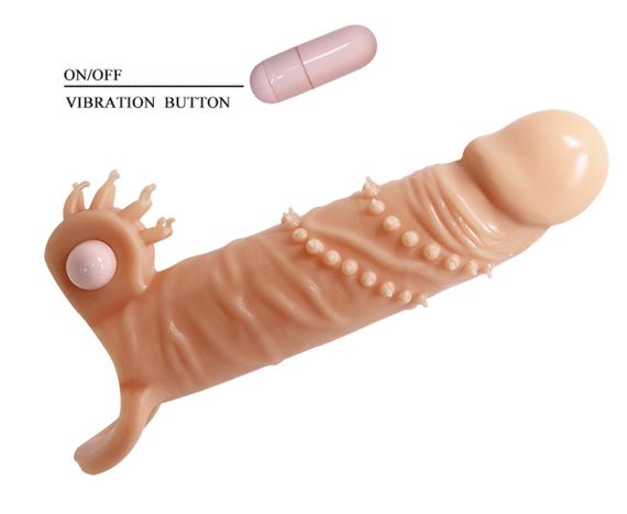 Удлиняющая насадка с вибростимуляцией ( на 4 см ) PRETTY LOVE - PENIS SLEEVE Connor, BI-026245 Sex Aura | Зображення 5