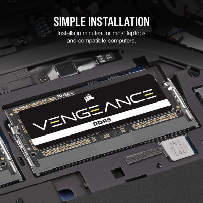 Модуль памяти для ноутбука SoDIMM DDR5 16GB 4800 MHz Vengeance Corsair (CMSX16GX5M1A4800C40) (CMSX16GX5M1A4800C40) | Зображення 5