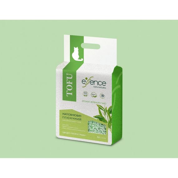 Наповнювач гігієнічний Essence для котячого туалету натуральний з тофу з ароматом зеленого чаю гранула 2 мм 6 л | Зображення 5