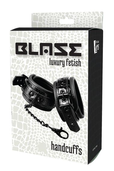 Наручники BLAZE LUXURY HANDCUFF CROCO BLACK, Черный | Зображення 1