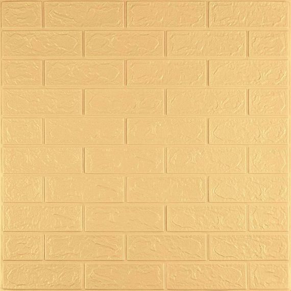 3D панель самоклеющаяся кирпич Желто - песочнаый 700x770x3мм (009-3) SW-00000229