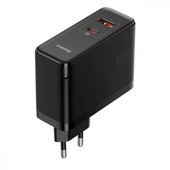 МЗП Baseus GaN5 Pro 100W (Type-C + USB) + Кабель Type-C + Type-C | Зображення 7