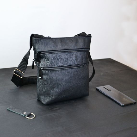 Чоловіча сумка з натуральної шкіри, месенджер, барсетка, планшетка, Офісна сумка для документів | Зображення 1