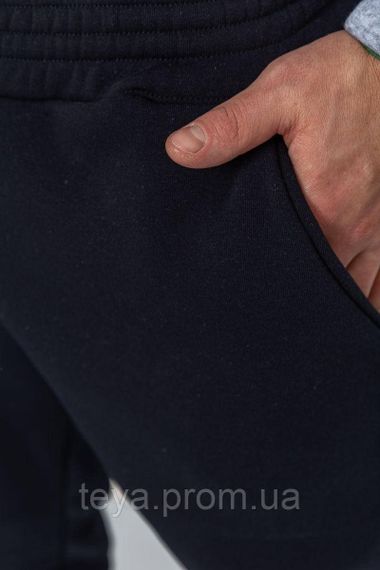 Спортивные штаны мужские на флисе однотонные, цвет темно-синий, размер XL FA_008684 | Зображення 5