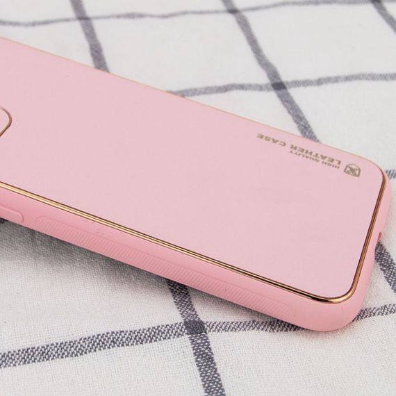 Кожаный чехол Xshield для Apple iPhone 14 Plus (6.7") Розовый / Pink | Зображення 1