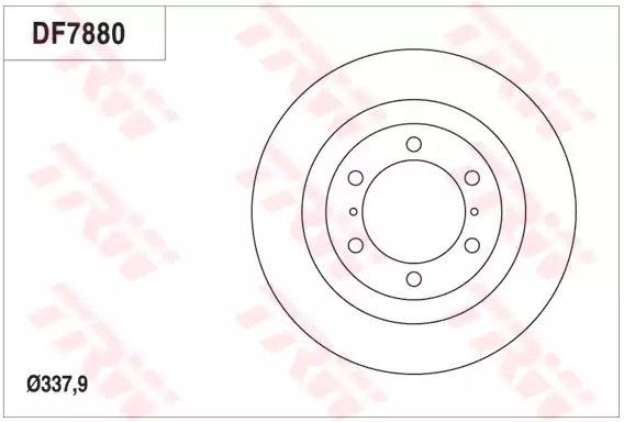 Диск гальмівний LAND CRUISER 150 3.0D-4D 2010-,4.0 V6 VVT-I 2010- передн. , TRW (DF7880S)