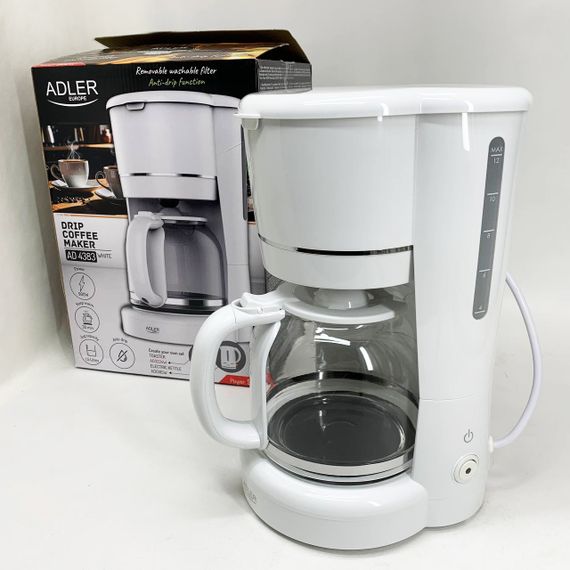 Кофеварка крапельна Adler AD 4383 white 1.5Л 900 Вт WF-53 | Зображення 5
