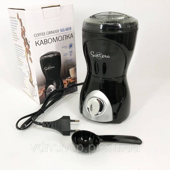 Кофемолка с функцией измельчения мокрого кофе Suntera SCG-601B 200 Вт, Мощная кофемолка-измельчитель PT-93 | Зображення 9