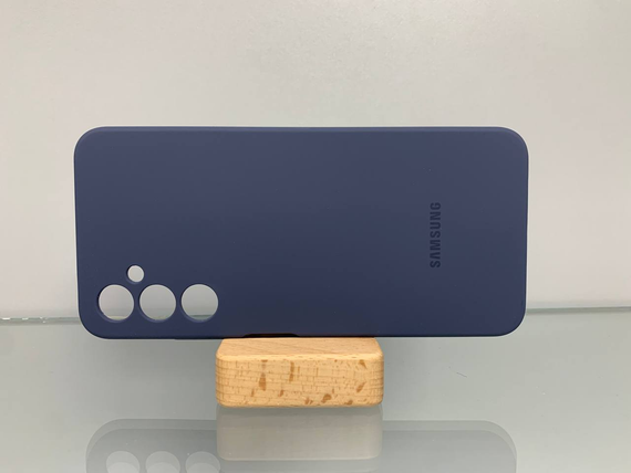 Samsung A05 S Протиударний чохол з логотипом софт тач синій
