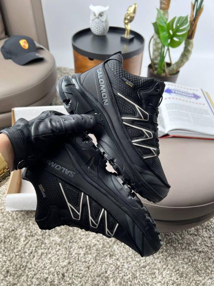 Мужские зимние кроссовки  Salomon XT-6 Black Beig Fur, Вьетнам 44 28 | Зображення 8