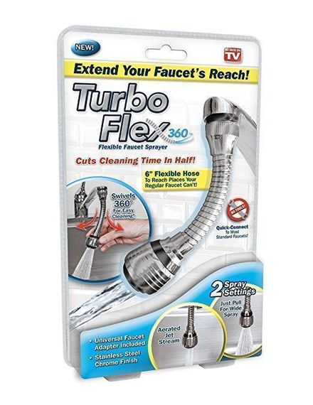Экономитель воды Turbo Flex 360 Насадка - аэратор на кран экономитель | Зображення 4