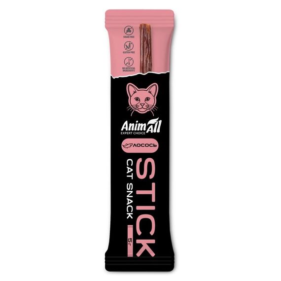 Ласощі для котів з лососем AnimAll Cat Snack Stick, 5 гр
