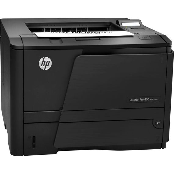 Принтер Б-клас HP LaserJet Pro 400 Printer M401dne / Лазерний монохромний друк / 1200x1200 dpi / A4 / 35 стор./хв / USB 2.0, Ethernet / Дуплекс б/в