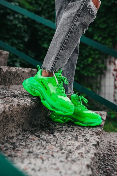 Кросівки B*lenc/aga Tr!ple S Neon Green, В'єтнам 0109 40 25.5 | Зображення 6