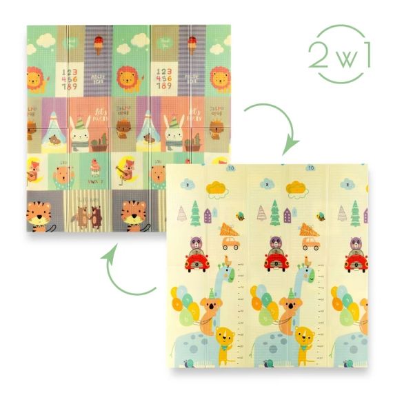 Складной детский коврик MD04 ZOO 195x180 см от NILS FUN | Зображення 3
