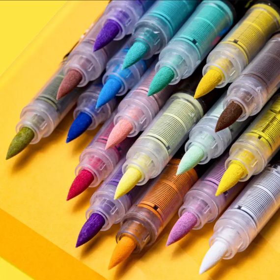 Акрилові маркери GuangNa Brush GN-8101 з м’яким пензликом 24 шт. | Зображення 1