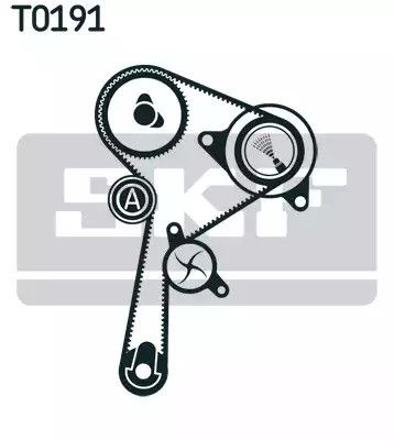 Водяной насос + комплект ГРМ NISSAN NV200, DACIA DUSTER, RENAULT MEGANE, SKF (VKMC061343) | Зображення 1