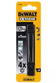 Свердло по металу DeWalt EXTREME INDUSTRIAL COBALT HSS-CO 1 мм 2 шт (DT4958)