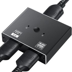 4K HDMI розгалужувач двонаправлений Bi-Direction Switch на 2 порти Addap HVS-12 | перемикач + комутатор 2 в 1
