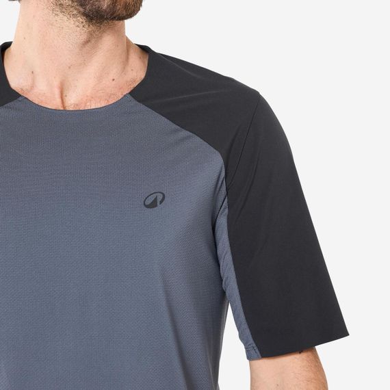 Джерсі чоловіче з короткими рукавами для велоспорту сіре/чорне - 3XL. | Зображення 4