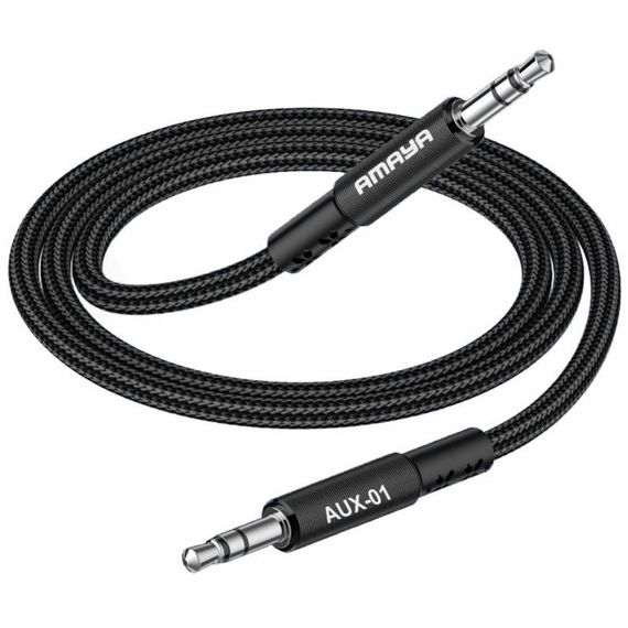 Аудіо кабель Aux Amaya AUX-01 (1m) Black
