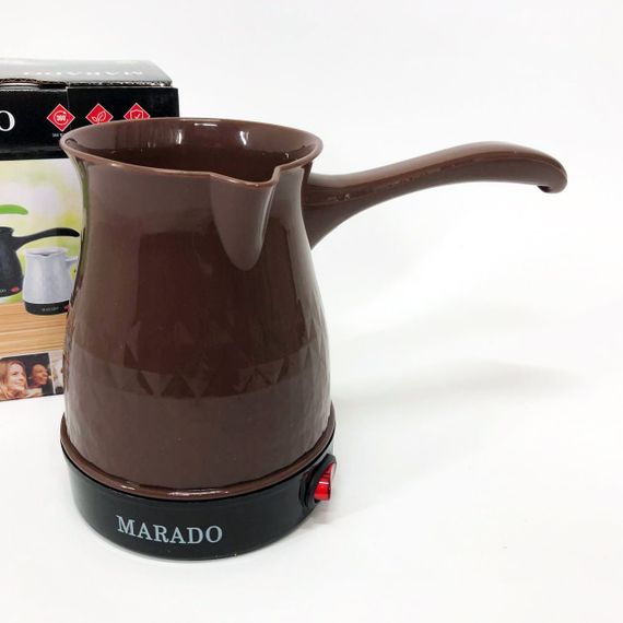 Електрична турка для кави Marado MA-1625, Побутова турка, Бюджетна турка. Колір: коричневий | Зображення 4