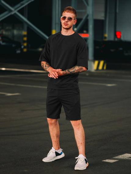 Комплект Оверсайз літо чорний S M | Зображення 5