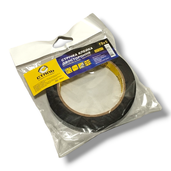 Стрічка клейка монтажна посилена двостороння на спіненній основі 19мм*5м Сталь (арт.36027) | Зображення 2