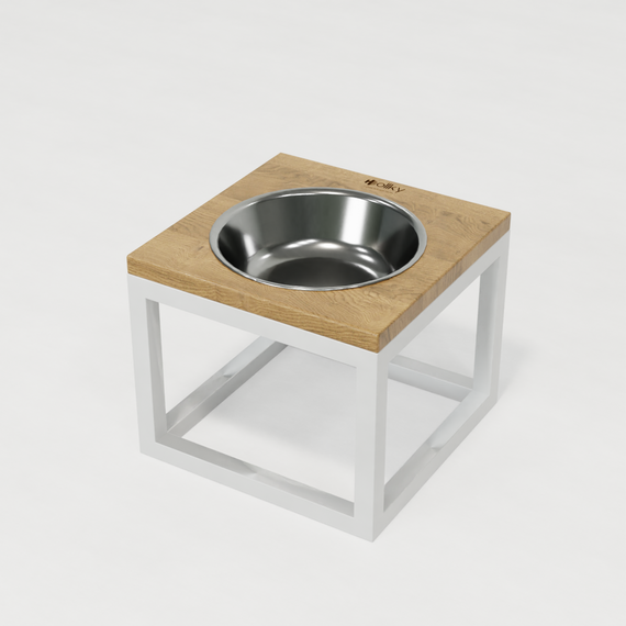 Миска на підставці для великих собак Hollky Base Solo XL (1 × 1,8 л) Solo XL-262620-WHNT
