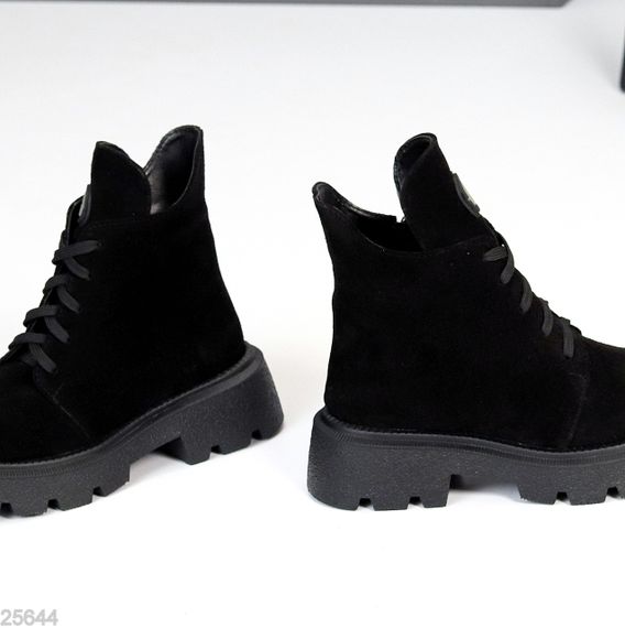 Круті чорні замшеві зимові черевики натуральна замша | Зображення 3