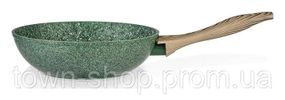 Сковорода-вок Fissman Malachite Ø24см с антипригарным покрытием EcoStone FN-AL-4314