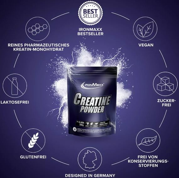 Креатин IronMaxx Creatine 500g (Pure) | Зображення 1