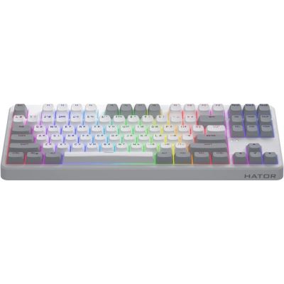 Клавиатура Hator Rockfall 3 Mecha TKL QMK/VIA Orange Wireless White (HTK851UA) | Зображення 1