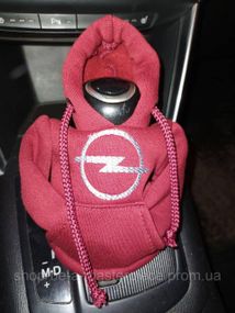 Чехол кофта Худи аксессуар на КПП Car Hoodie опель Opel бордовый подарок автомобилисту 10070