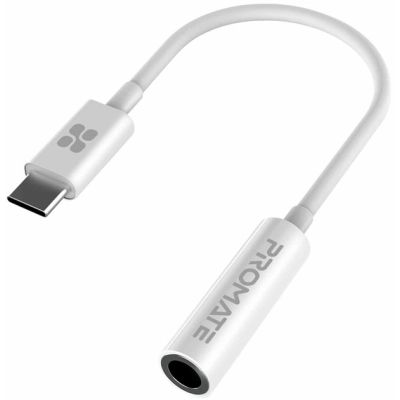 Кабель мультимедийный USB-C to AUX 3.5mm-3.5mm auxlink-c.white Promate (auxlink-c.white)