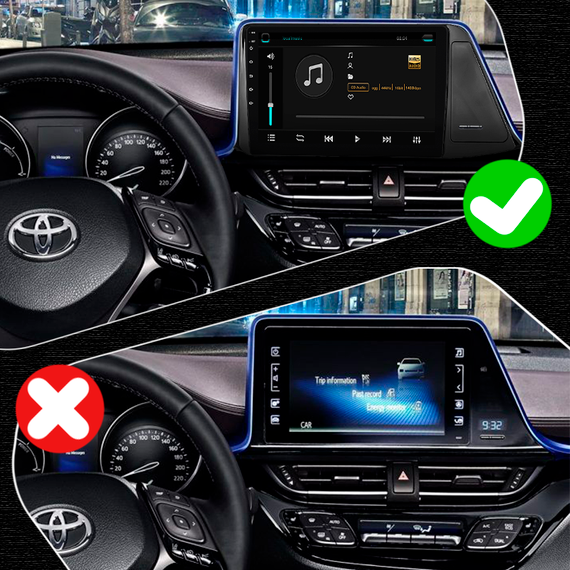 Штатная магнитола 9" Lesko для Toyota C-HR I Рестайлинг 2019-н.в. 6/128Gb 4G Wi-Fi GPS Top Тойота | Зображення 2