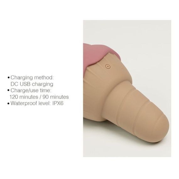 Вібратор та вакуумний стимулятор з язичком Sweet Em 0067F у формі морозива sexstyle | Зображення 6