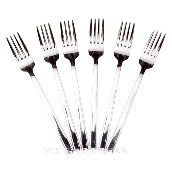 Набір десертних виделок 6 предметів 16 (см) Срібло HP-8-25