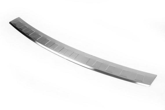 Накладка на задний бампер OmsaLine (нерж) Матовая для Renault Lodgy 2013↗ гг. | Зображення 2