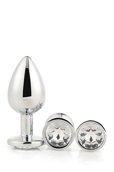 Набір анальних пробок Dream Toys GLEAMING LOVE SILVER PLUG SET, Сріблястий