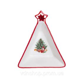 Салатниця у формі ялинки 14.5×12 см новорічна HP-SD-3