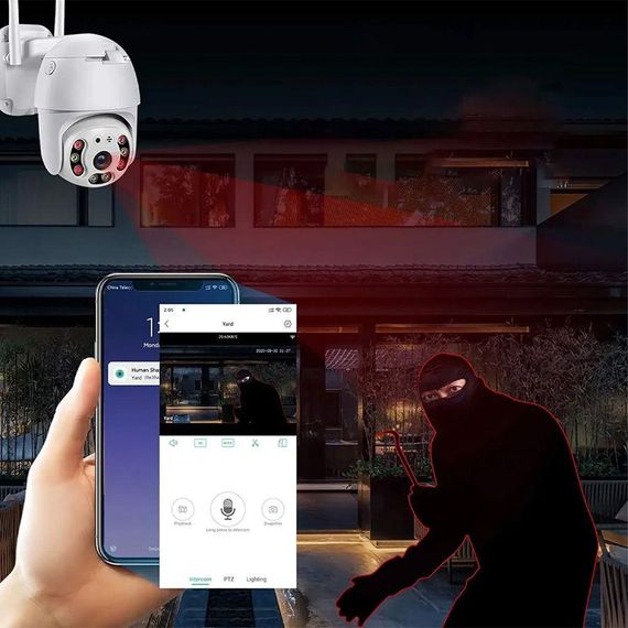 Вулична Wi-Fi камера відеоспостереження з датчиком руху 4MP, A6 / Поворотна IP камера з віддаленим доступом | Зображення 1