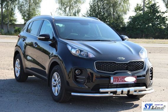 Передняя защита ST009-15 (нерж) для Kia Sportage 2015-2021 гг | Зображення 2