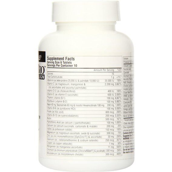 Витаминно-минеральный комплекс Source Naturals Elan Vital Multiple 60 Tabs | Зображення 1