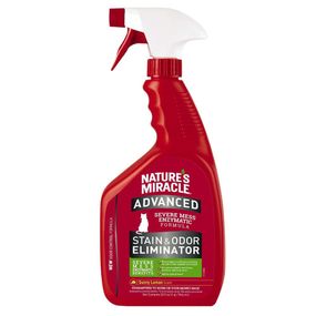 Спрей для устранения пятен и запаха от котов с усиленной формулой Nature's Miracle Advanced Cat Stain & Odor Eliminator с запахом лимона 946 мл