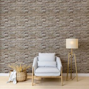 Самоклеюча 3D панель під бежеву цеглу катеринослав 700х770х3мм (344-3) SW-00001383
