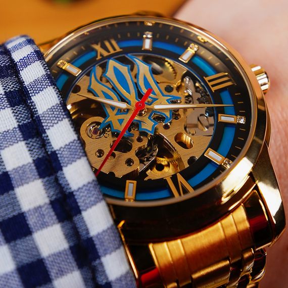 Класичний чоловічий годинник Awarder 025 Sharp Gold Blue | Зображення 1